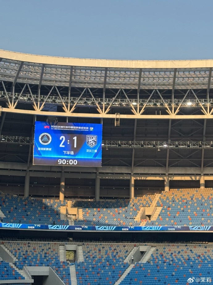  熱身賽：深圳新鵬城在常規(guī)時間2-1勝武漢三鎮(zhèn)，在加時賽2-2戰(zhàn)平