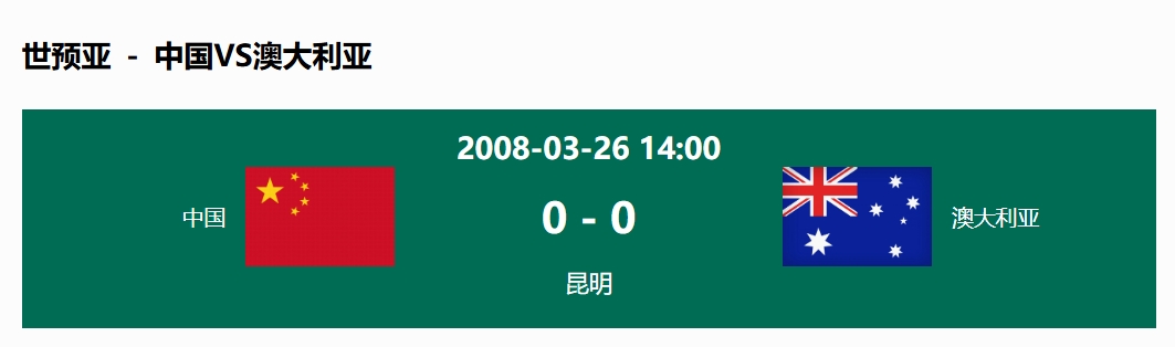  沒輸過！國足在主場世預賽和澳大利亞僅交手一次，0-0互交白卷