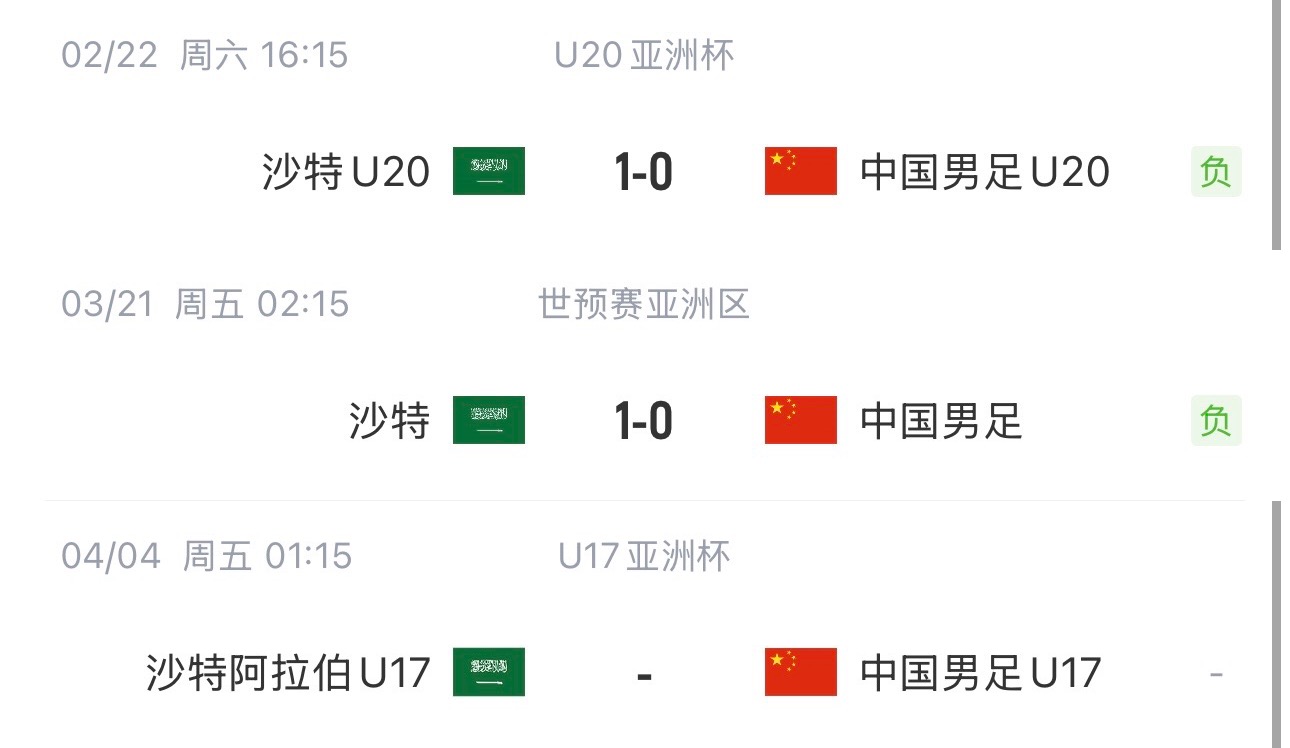  國(guó)字號(hào)三遇沙特！國(guó)少U17亞洲杯首戰(zhàn)對(duì)陣沙特，此前國(guó)足&國(guó)青均負(fù)